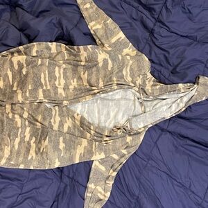 Camo tunic sweater. Size medium but runs large